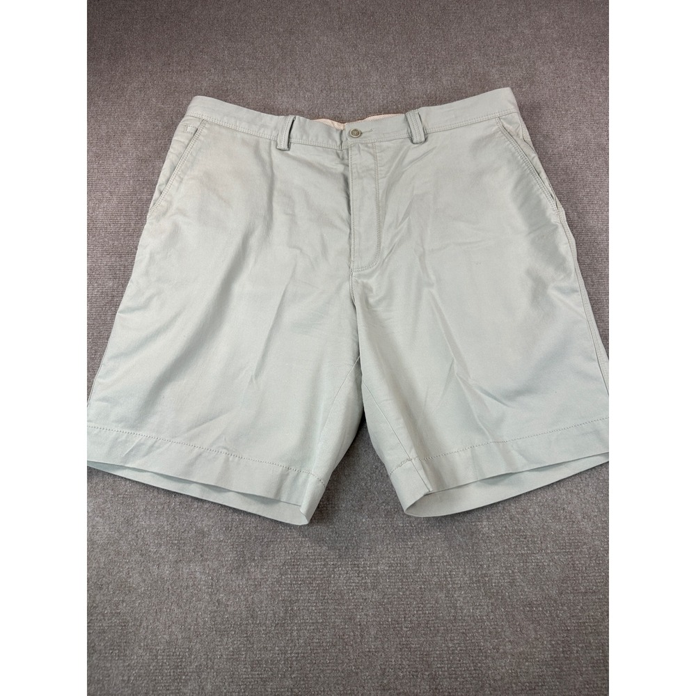 Tommy Bahama Boracay Shorts Mens 38 Khaki Tan Cotton Tencel Stretch Flat Front